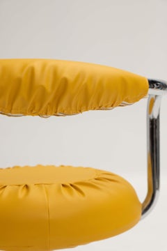 Ensemble de 4 chaises Cobra par Giotto Stoppino jaune