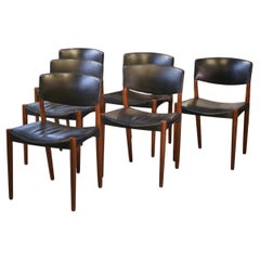 Ensemble de 6 chaises Ejner Larsen et A. Bender Madsen pour Willy Beck