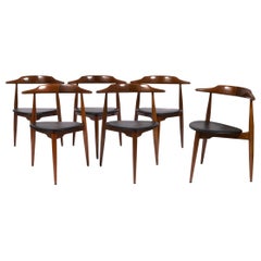 Ensemble De 6 Chaises FH4103 Par Hans J. Wegner Pour Fritz Hansen, 1952