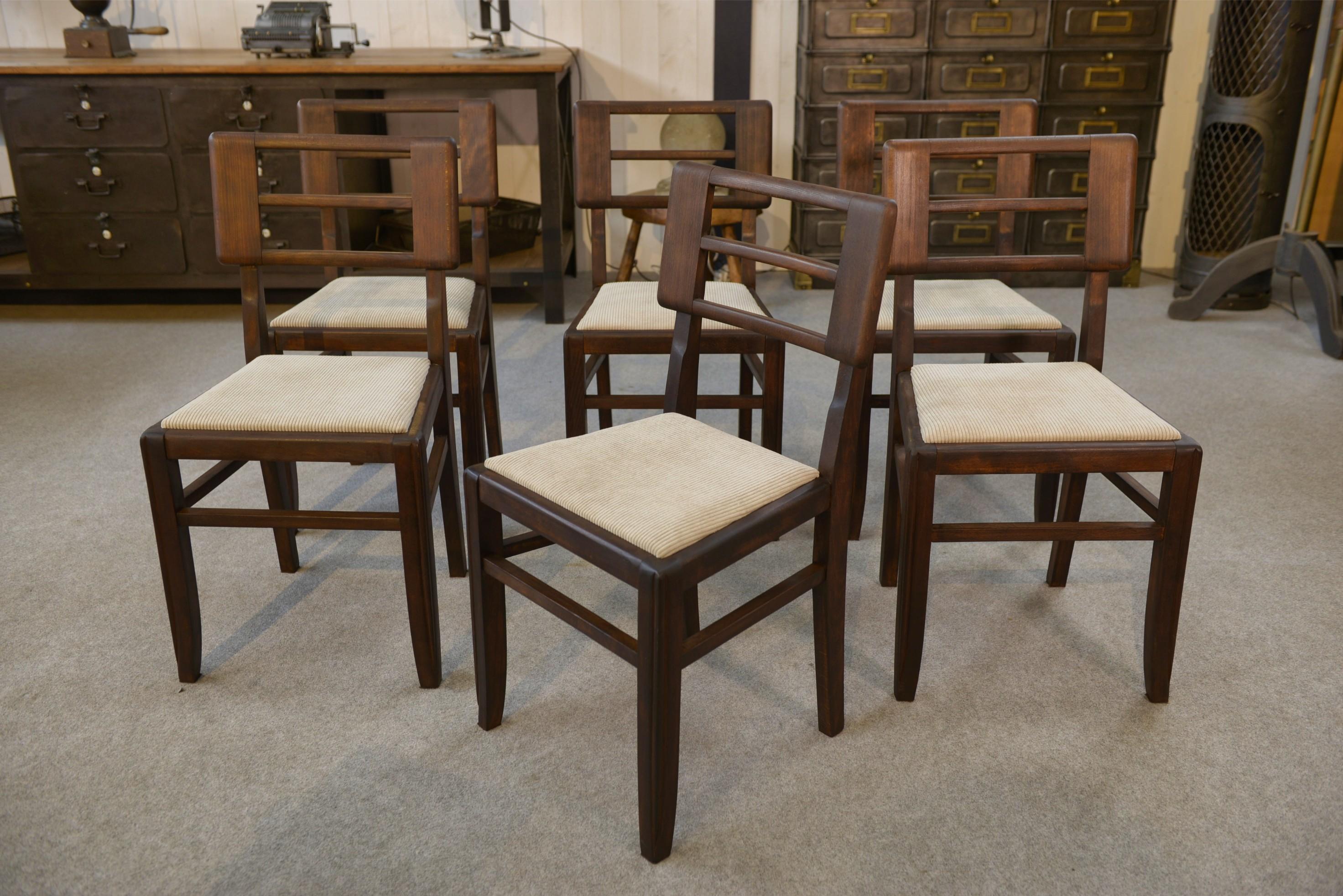 Ensemble de 6 chaises par Pierre Cruege 1960's in vendita 6