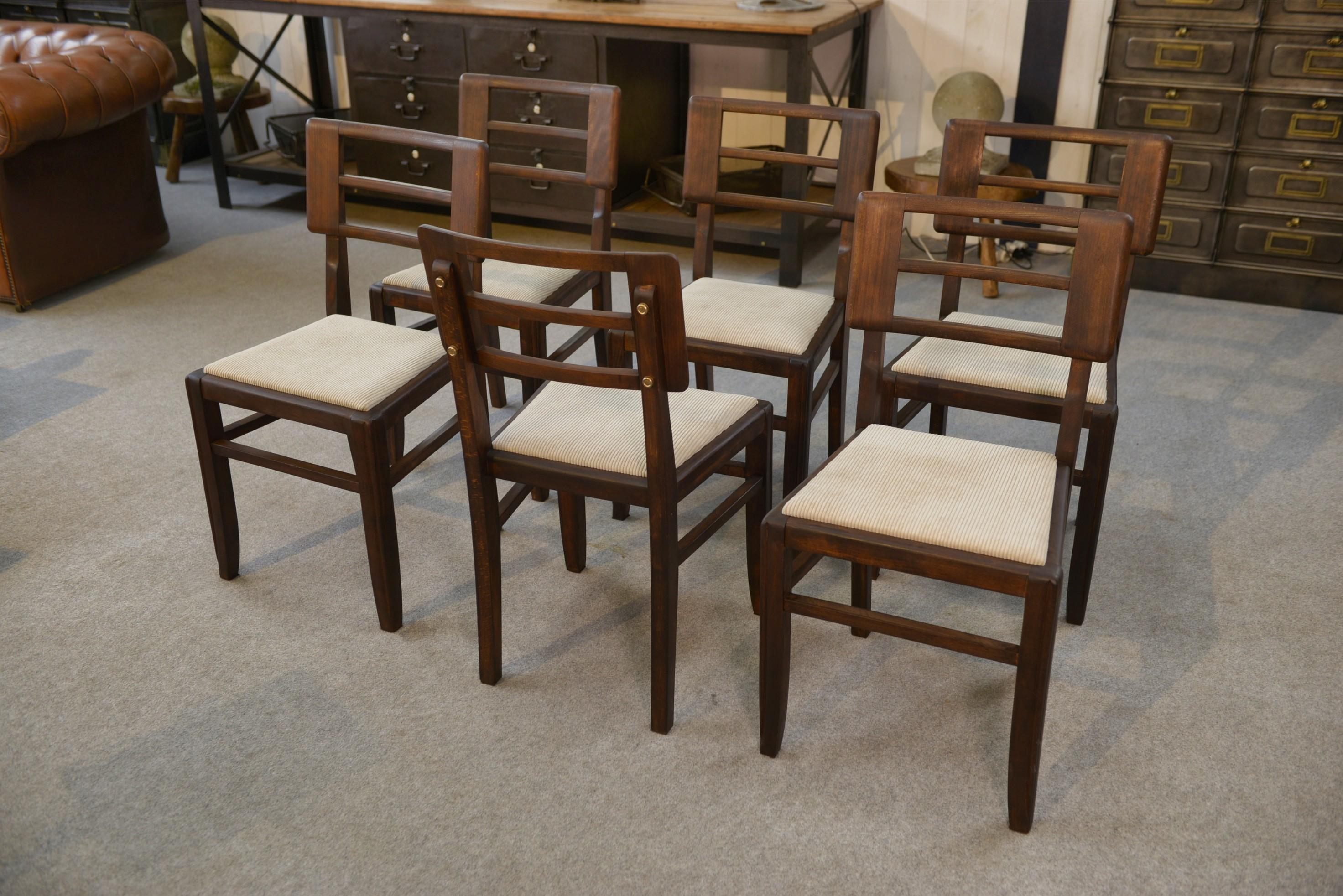 Ensemble de 6 chaises par Pierre Cruege 1960's in vendita 8