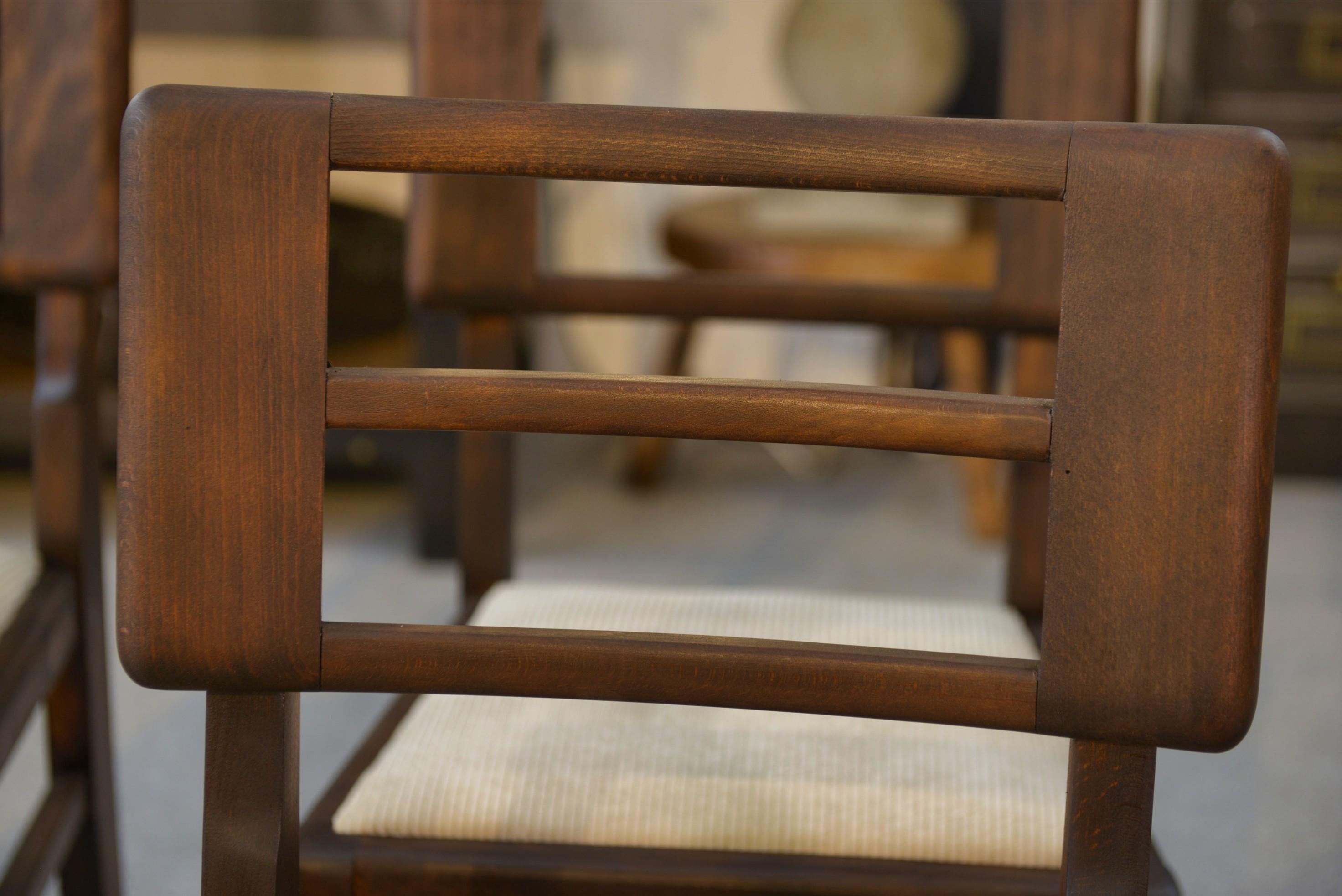 Metà XX secolo Ensemble de 6 chaises par Pierre Cruege 1960's in vendita