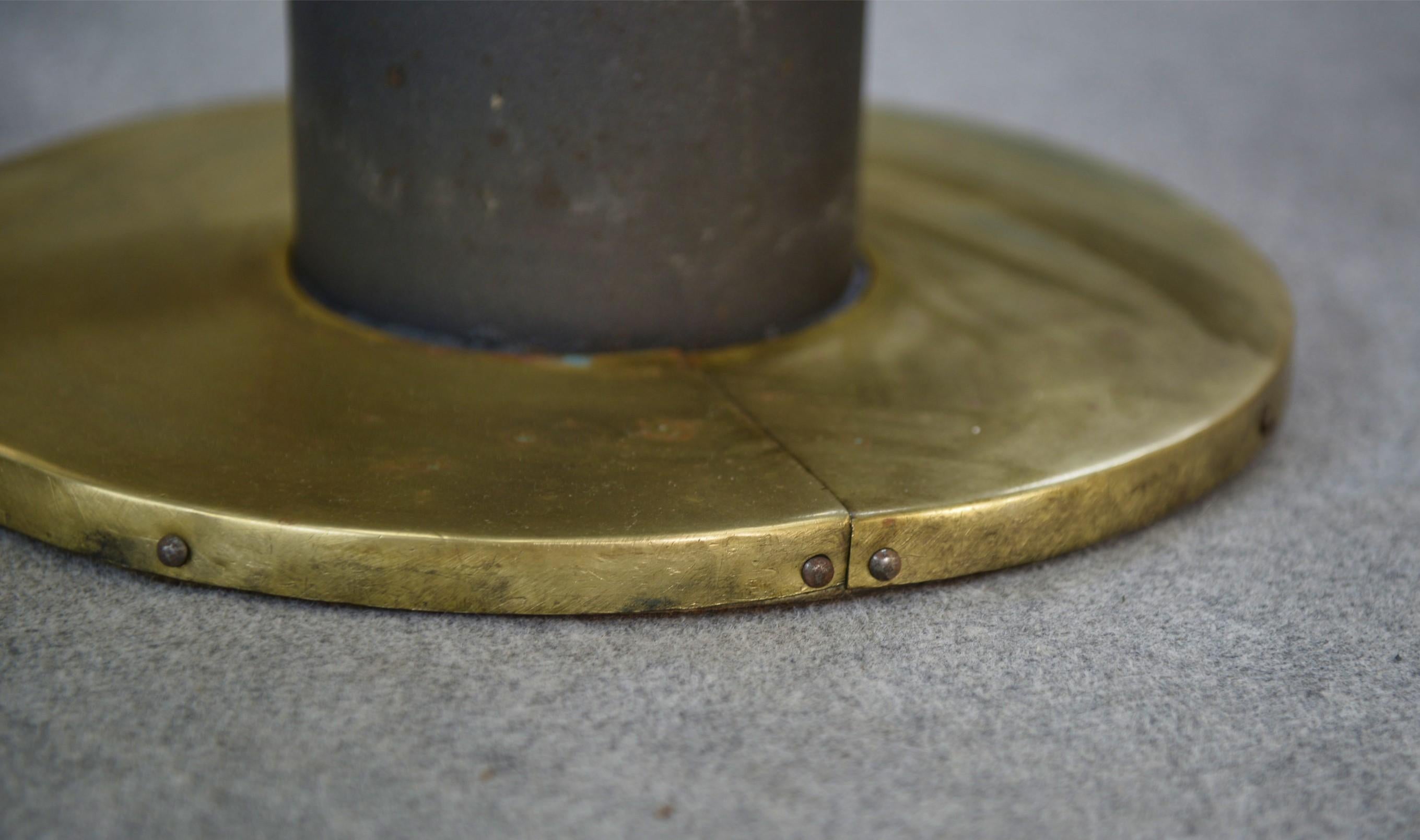 Ensemble de 6 tabourets en acier et laiton 1980's en vente 3