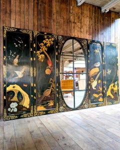 Set of painted panels with chinoiserie decoration