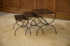 Ensemble de trois tables gigognes dans le goût de Jean Royère 1940's