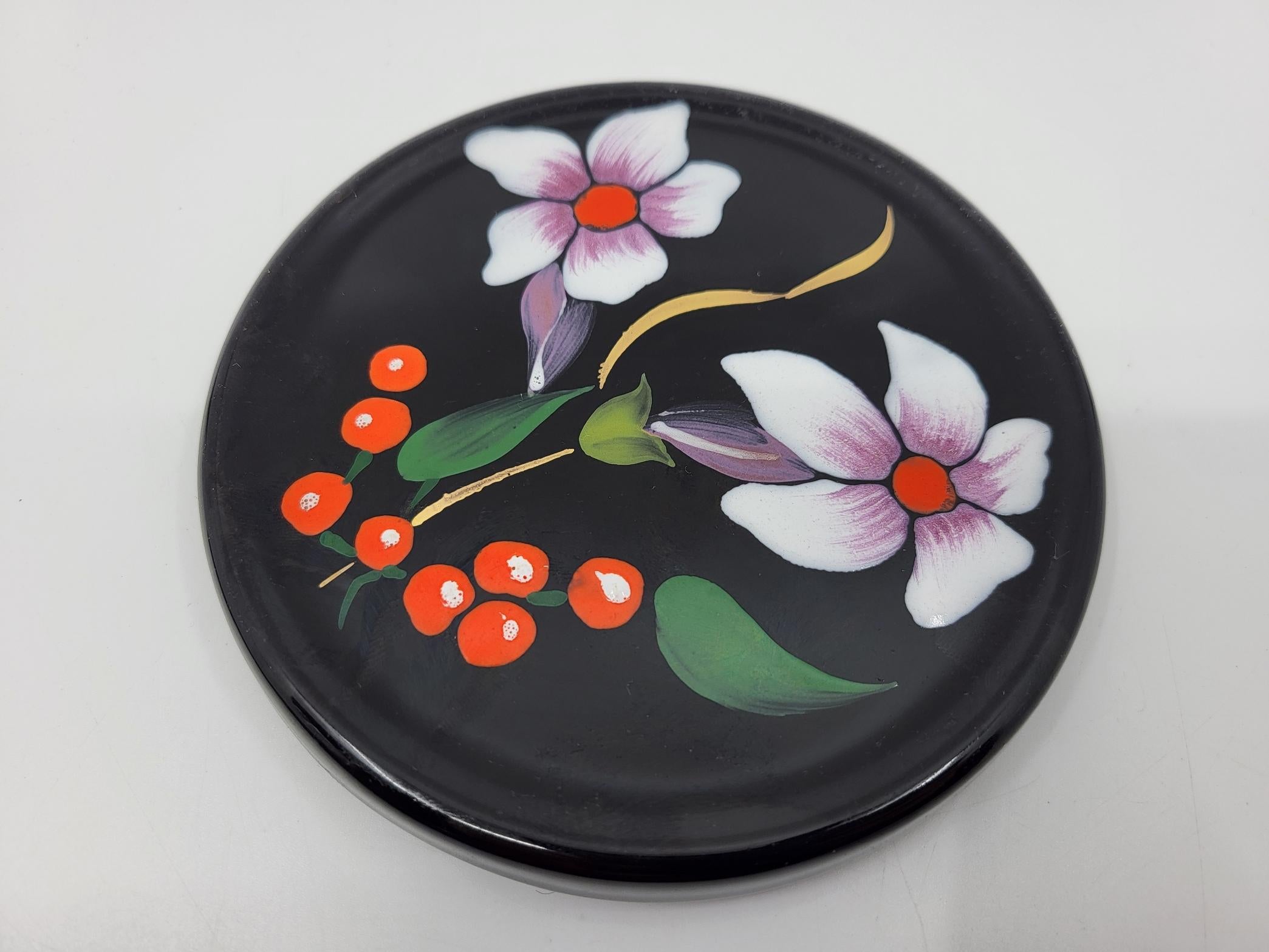 Ensemble dessous de plats en émaux de Longwy Frankreich 1970 (lot de 3) Jahrgang im Angebot 2