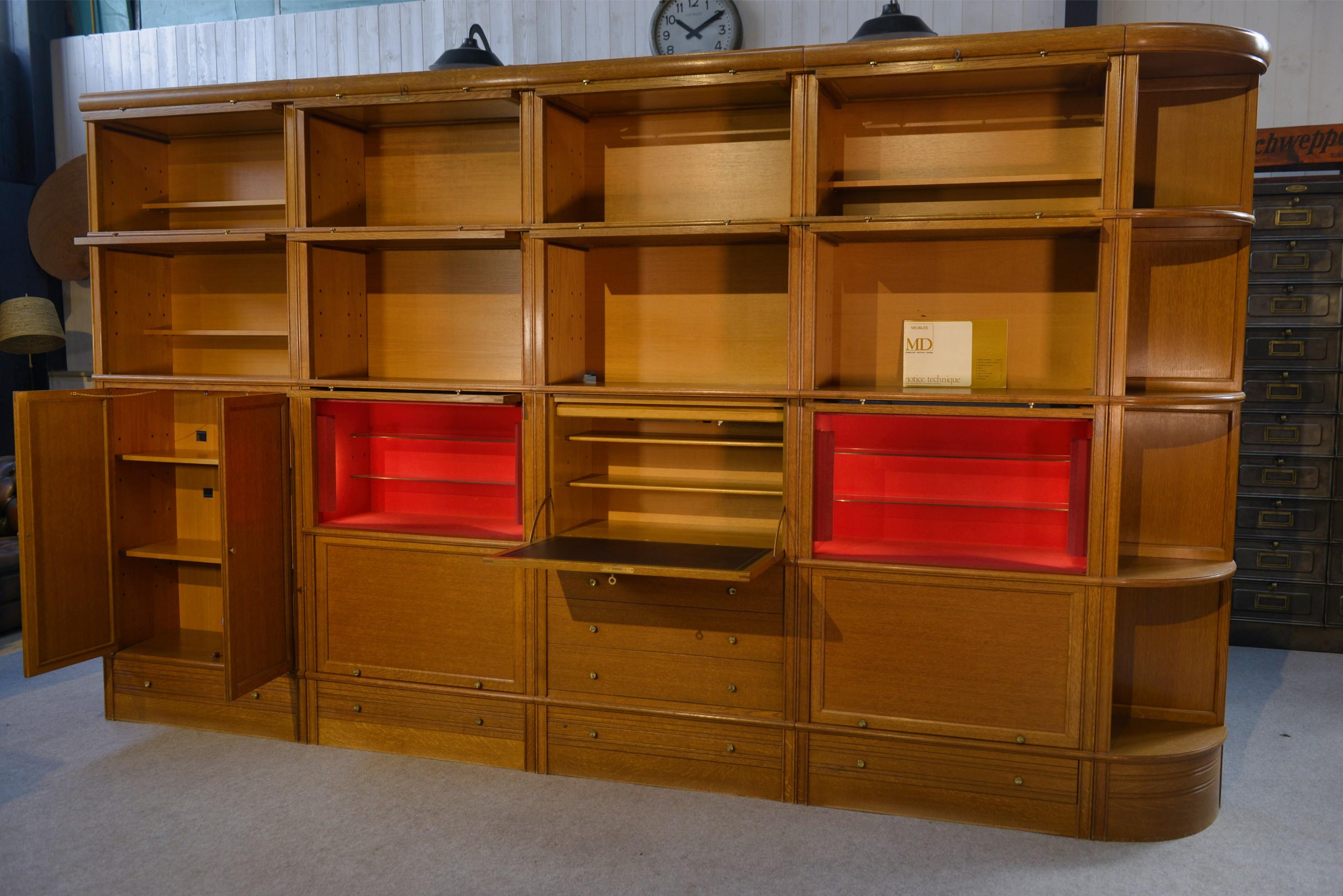 Ensemble meubles modulables par Martin Dupuis en chêne clair 1960 For Sale 5