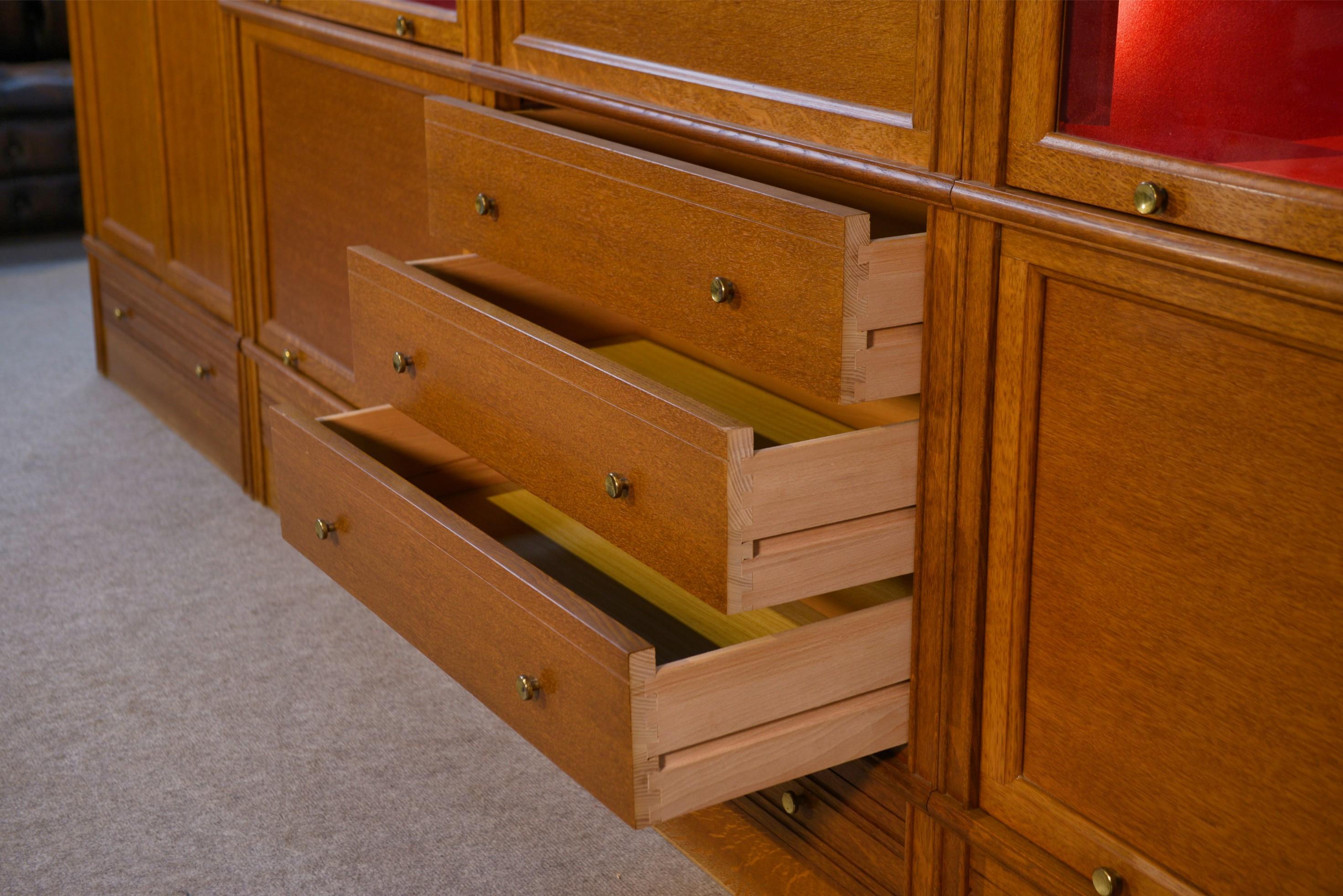 Ensemble meubles modulables par Martin Dupuis en chêne clair 1960 For Sale 7