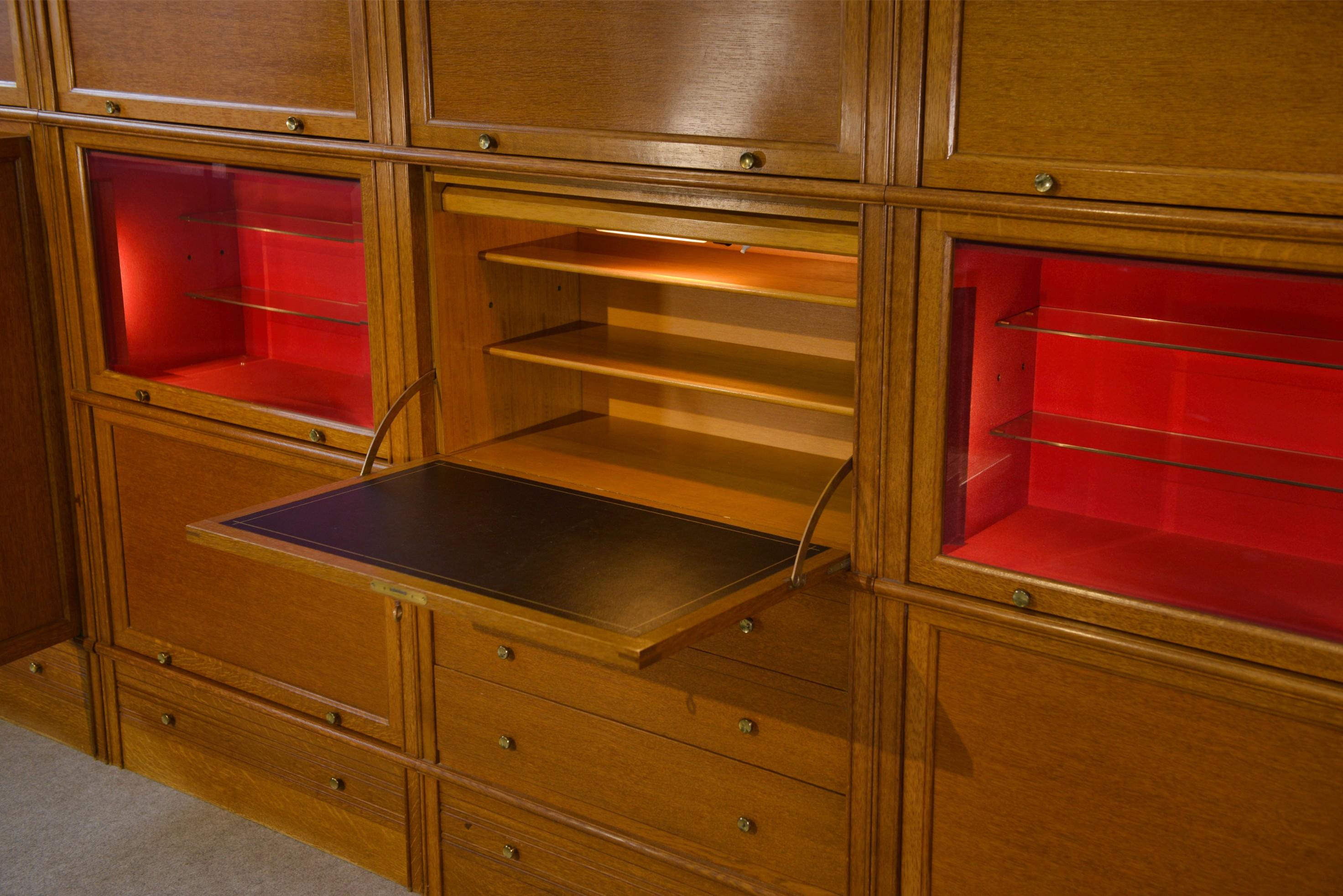 French Ensemble meubles modulables par Martin Dupuis en chêne clair 1960 For Sale