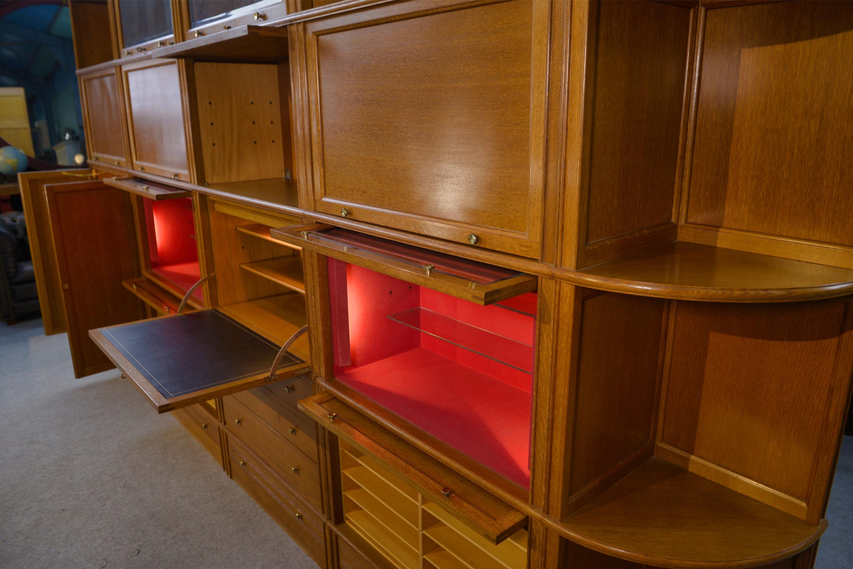 Oak Ensemble meubles modulables par Martin Dupuis en chêne clair 1960 For Sale