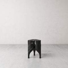 Ensemble of 3 Playful Cha-Cha-Cha' Black Marble Stools by Pietro Franceschini