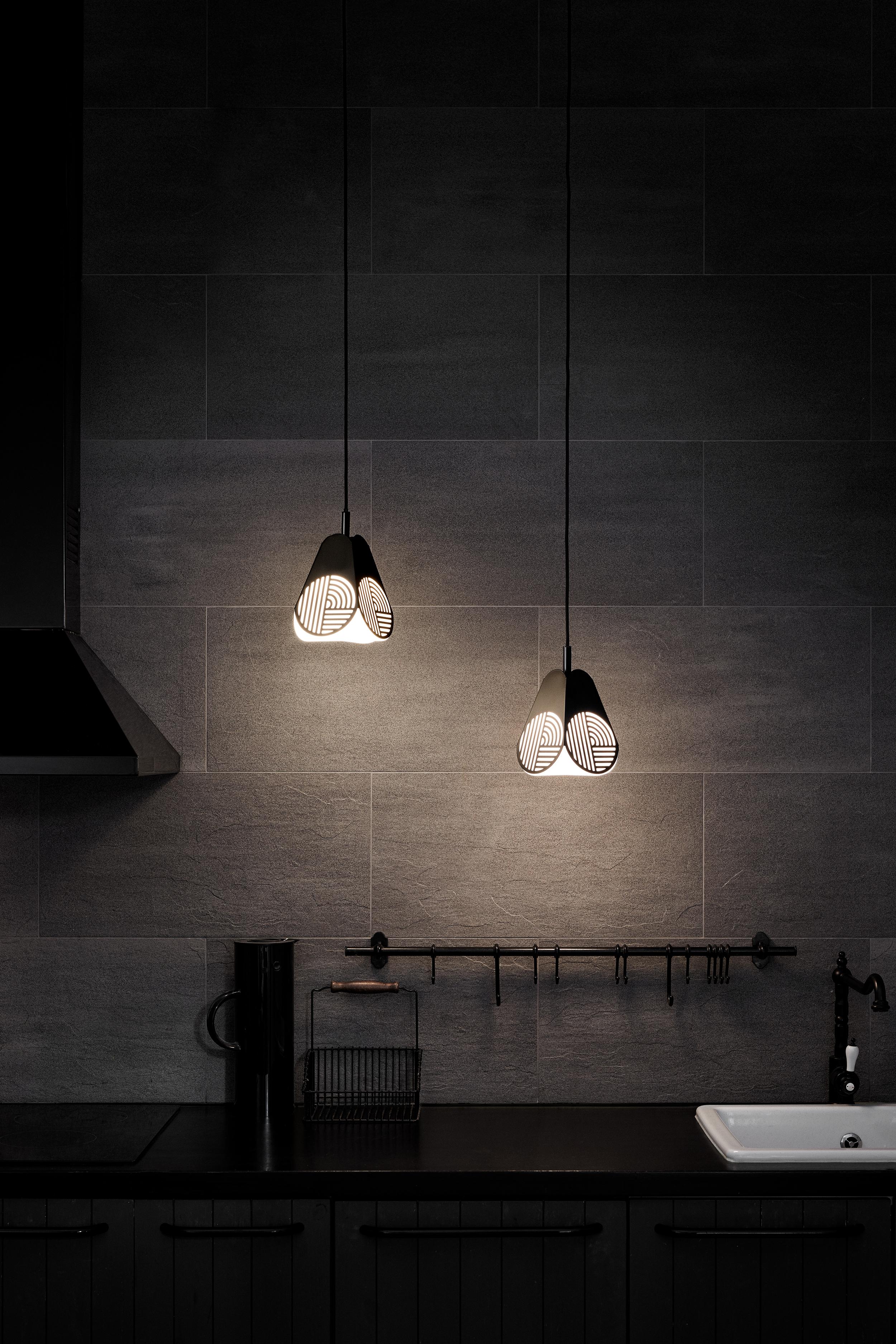 Contemporary Ensemble of Notic Pendant Lamps by Bower Studio
