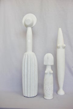 Ensemble of Sculptures, Naxian Marble Shelf Sculptures, Tom Von Kaenel