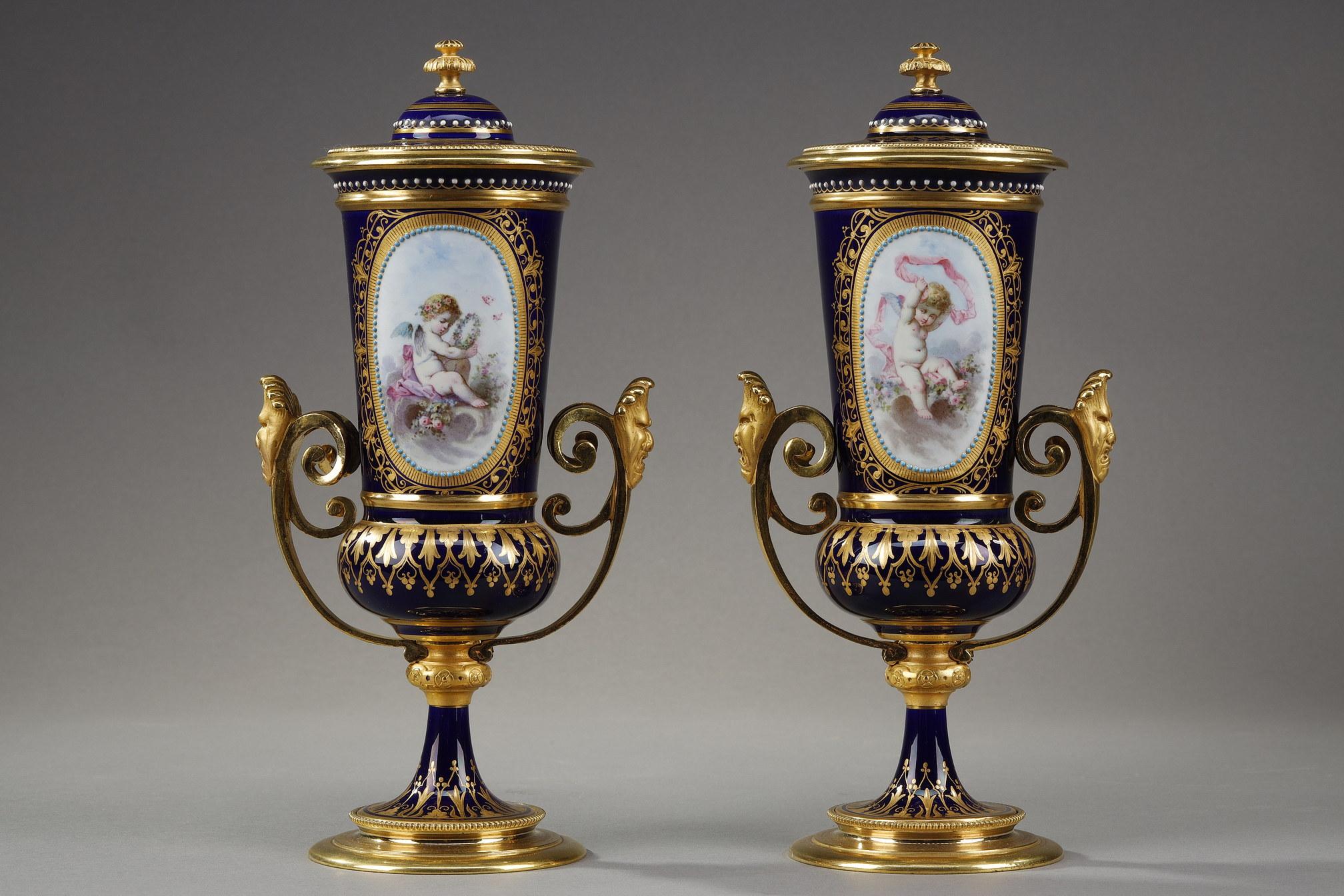 Louis XVI Ensemble of Sèvres Porcelain Decorated with Putti