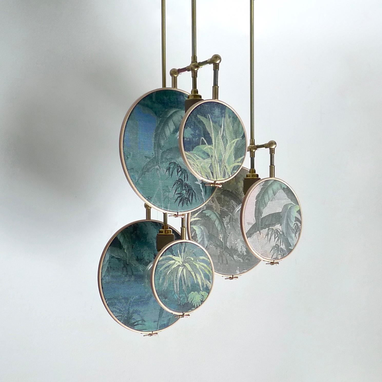 Ensemble of Three Circle Pendant Lights by Sander Bottinga For Sale 2