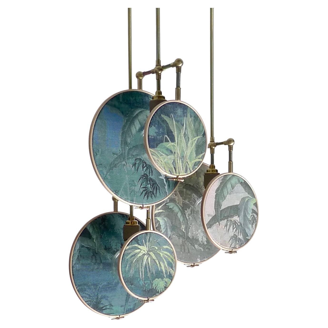 Ensemble of Three Circle Pendant Lights by Sander Bottinga For Sale