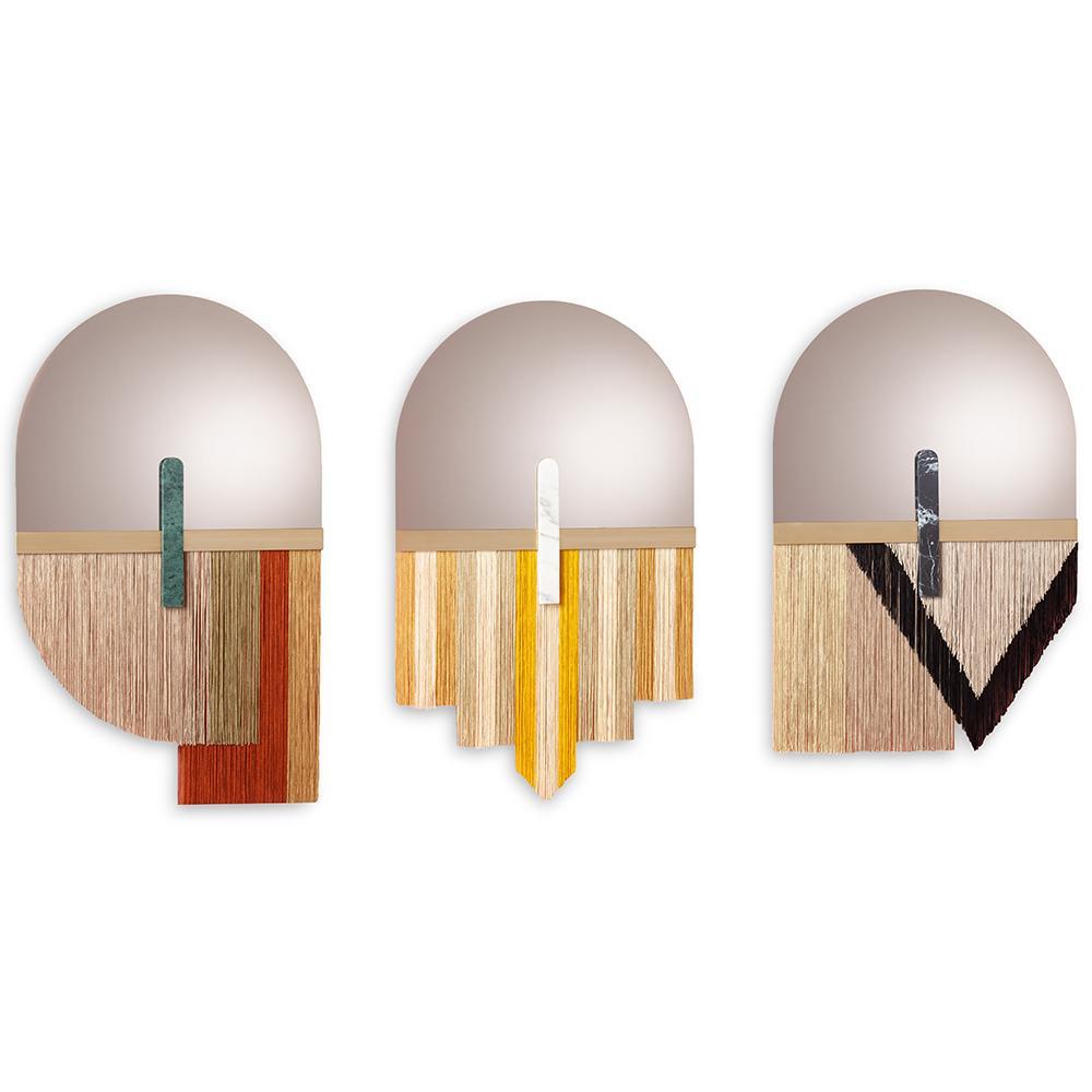 Ensemble of Three Colorful Wall Mirrors by Dooq 10