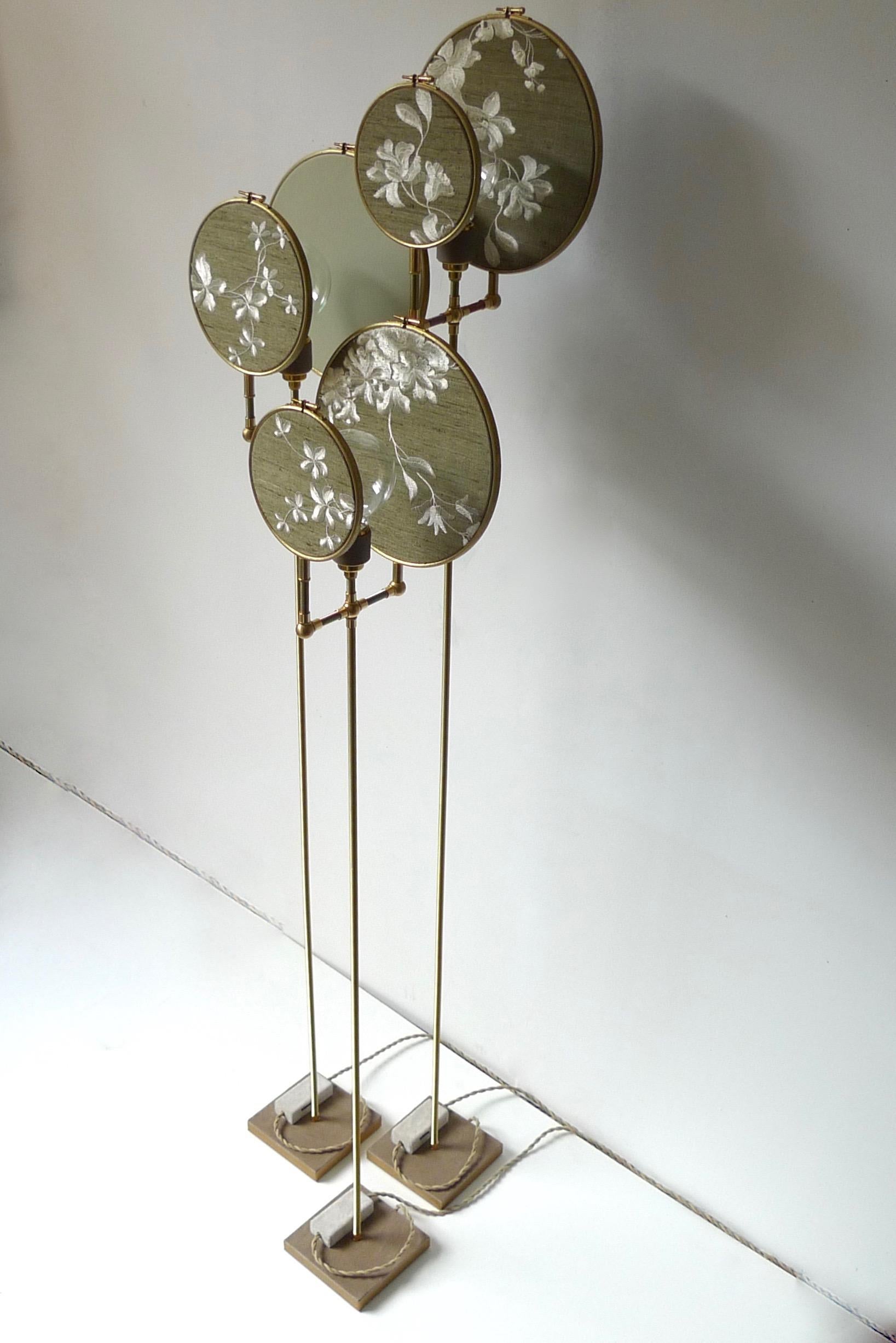 Contemporary Ensemble of Three Floor Lamps, Sander Bottinga For Sale