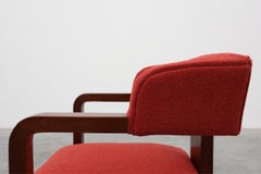 Ensemble von zwei Art Deco Stühlen mit passendem Hocker, Belgien ca. 1920