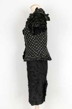 Ensemble Per Spook Outfit Consisting of Silk Skirt & Printed Blouse