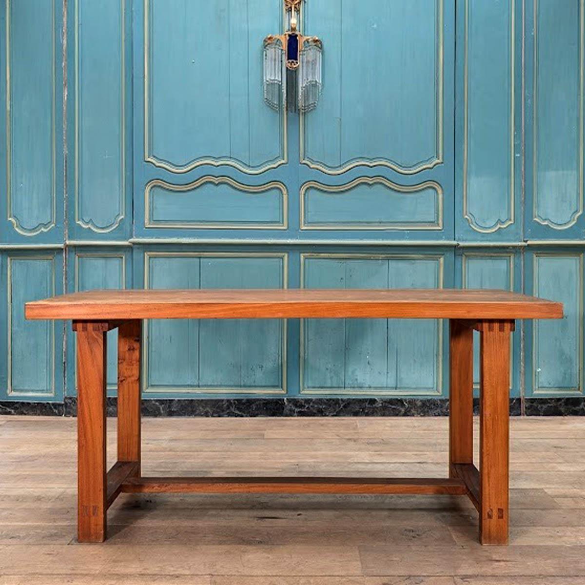 Ensemble Pierre Chapo, 6 chaises S28, Table T01D et paire de tabouret For Sale 4