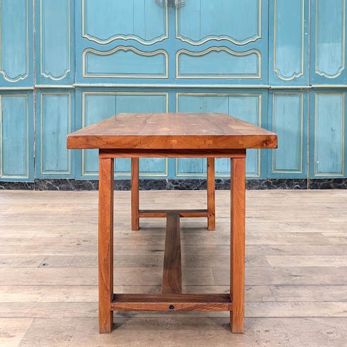 Ensemble Pierre Chapo, 6 chaises S28, Table T01D et paire de tabouret For Sale 11