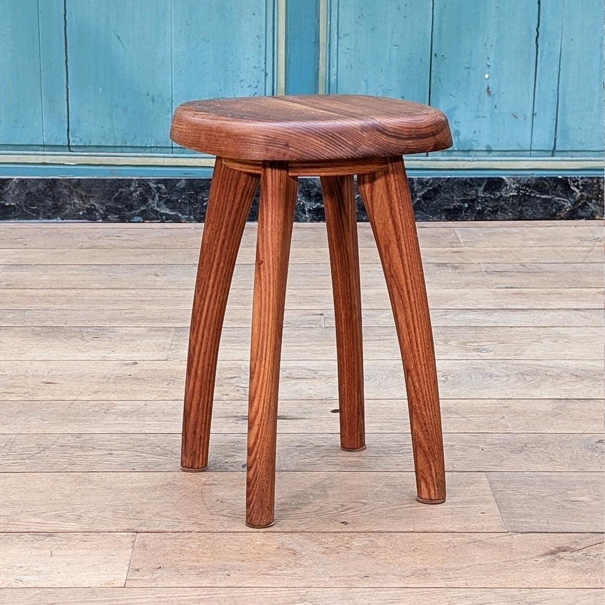 Ensemble Pierre Chapo, 6 chaises S28, Table T01D et paire de tabouret In Good Condition For Sale In TOURCOING, FR