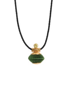 Collier Enso en soie, zircon et or vermeil 24k par Katerina Makriyianni