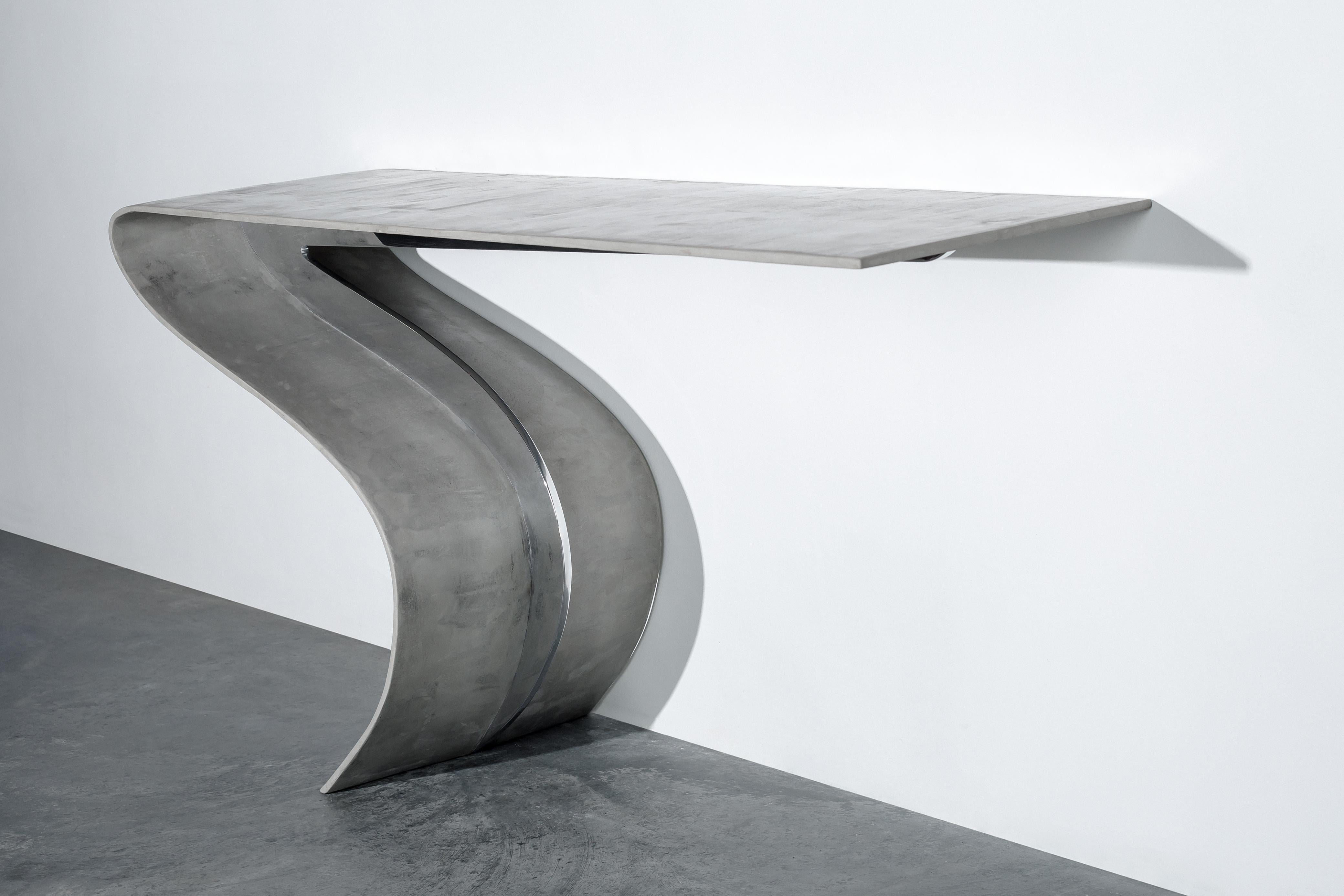 Hand-Crafted Enso Table, by Neal Aronowitz, The Award Winning Concrete Canvas Collection For Sale