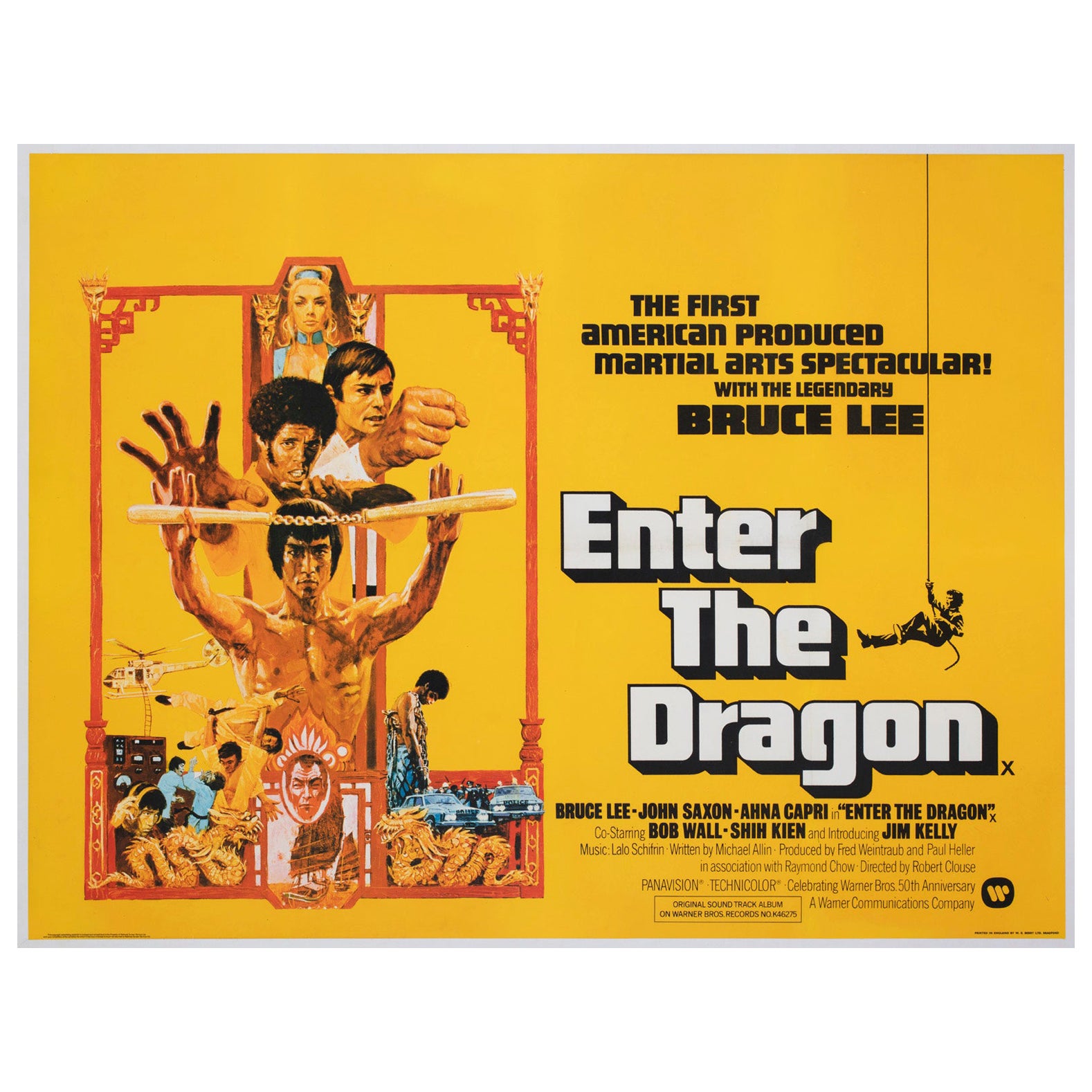 Enter the Dragon 1974 UK Quad Film Póster en venta