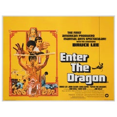 Enter the Dragon 1974 UK Quad Film Póster