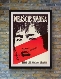 'Enter The Dragon' Original Vintage Movie Poster, Polish, 1981