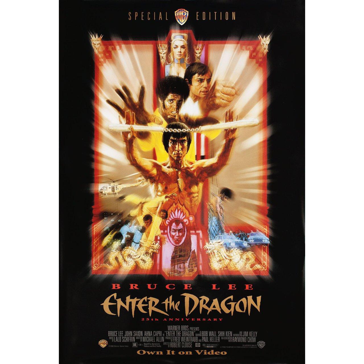 Original 1997 re-release U.S. one sheet poster for the 1973 film Enter the Dragon directed by Robert Clouse with Bruce Lee / John Saxon / Jim Kelly / Ahna Capri. Very good-fine condition, rolled. Please note: the size is stated in inches and the