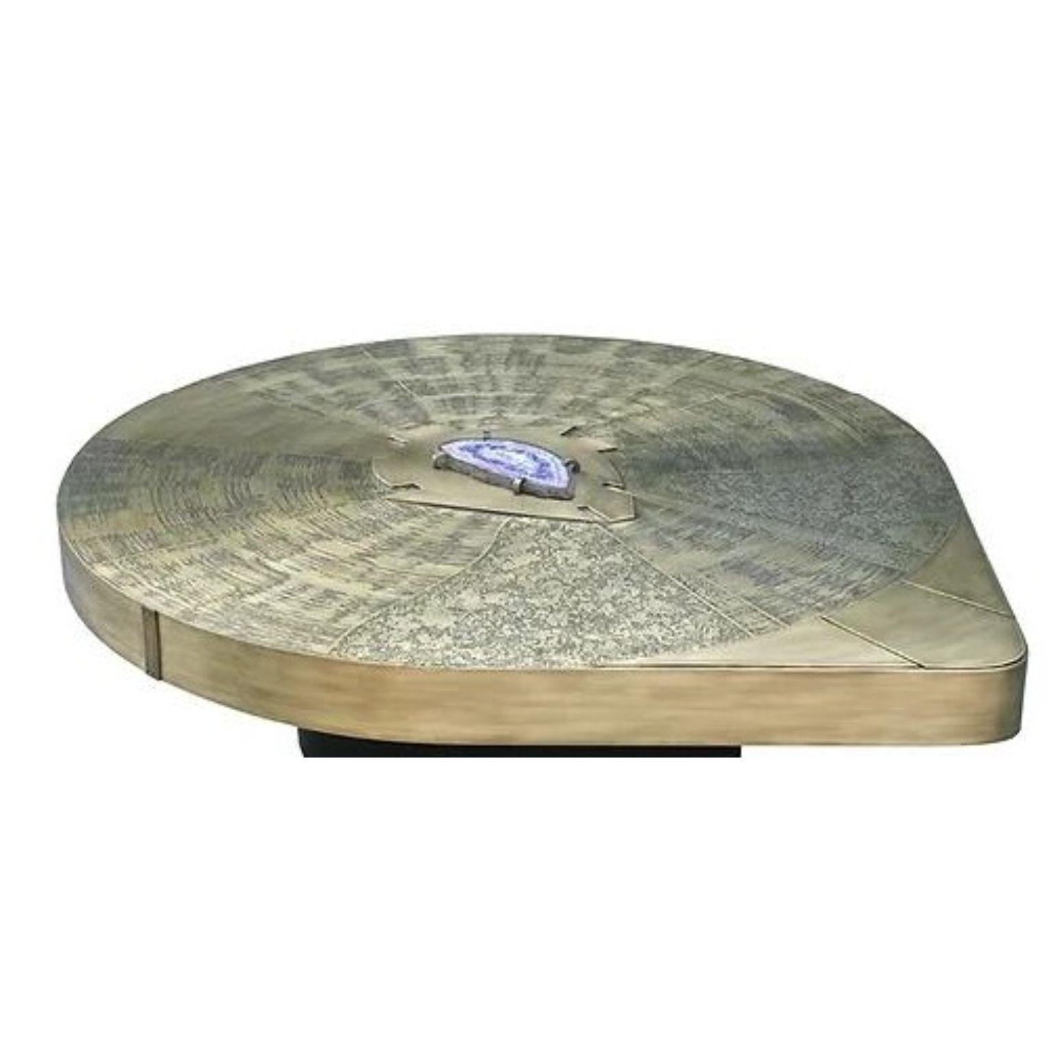Belgian Enterprice Brass Coffee Table by Brutalist Be For Sale