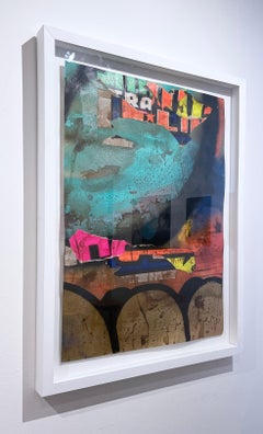 Abstracto 2 (2020) by Peruvian street artist ENTES, spray paint & mixed media