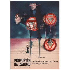 'Entlassen auf Bewahrung' 1965 Czech A3 Film Poster