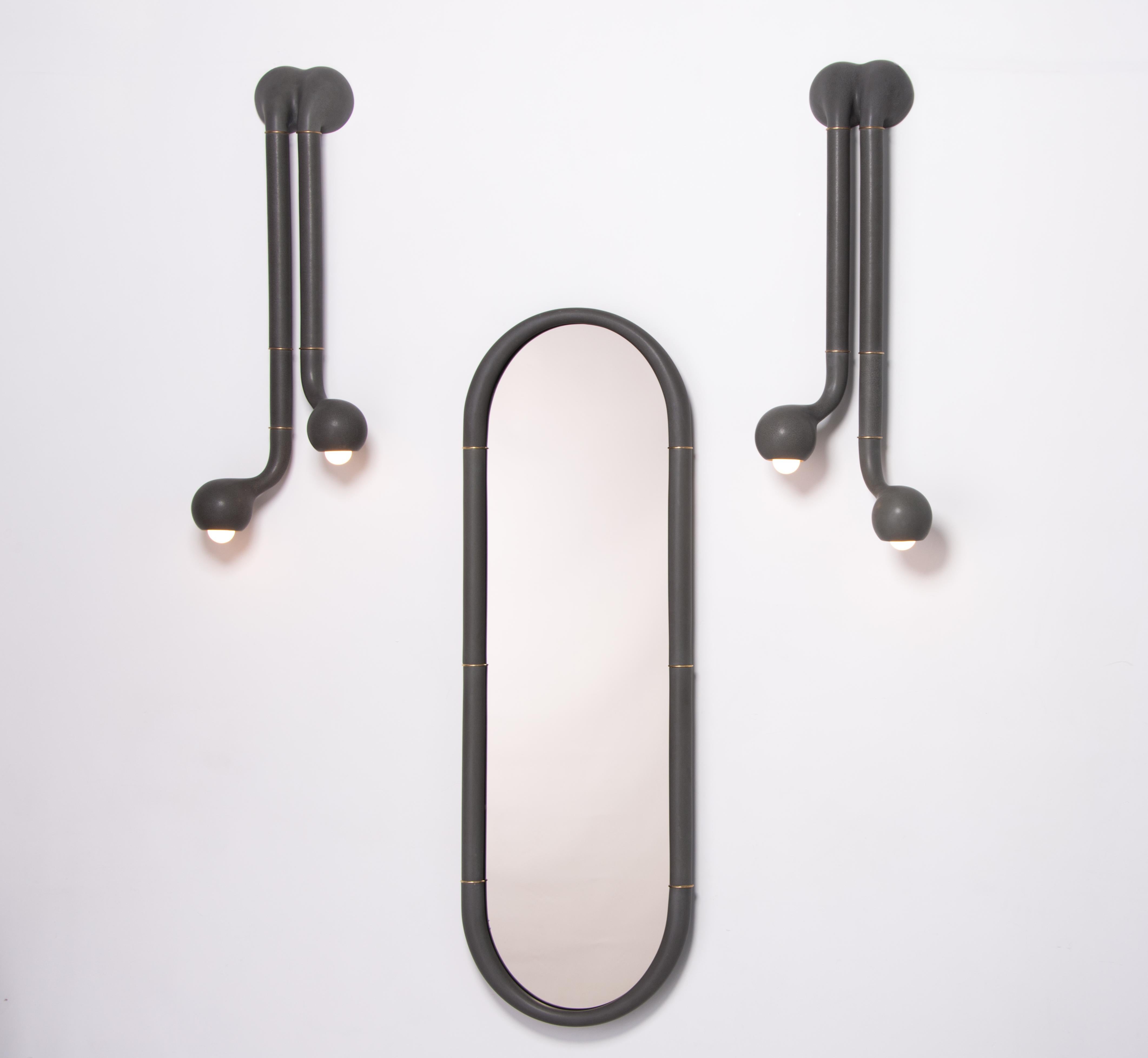 ENTLER ceramic mirror.

Made to order in our Los Angeles studio.

Available in three sizes. 
Small (18