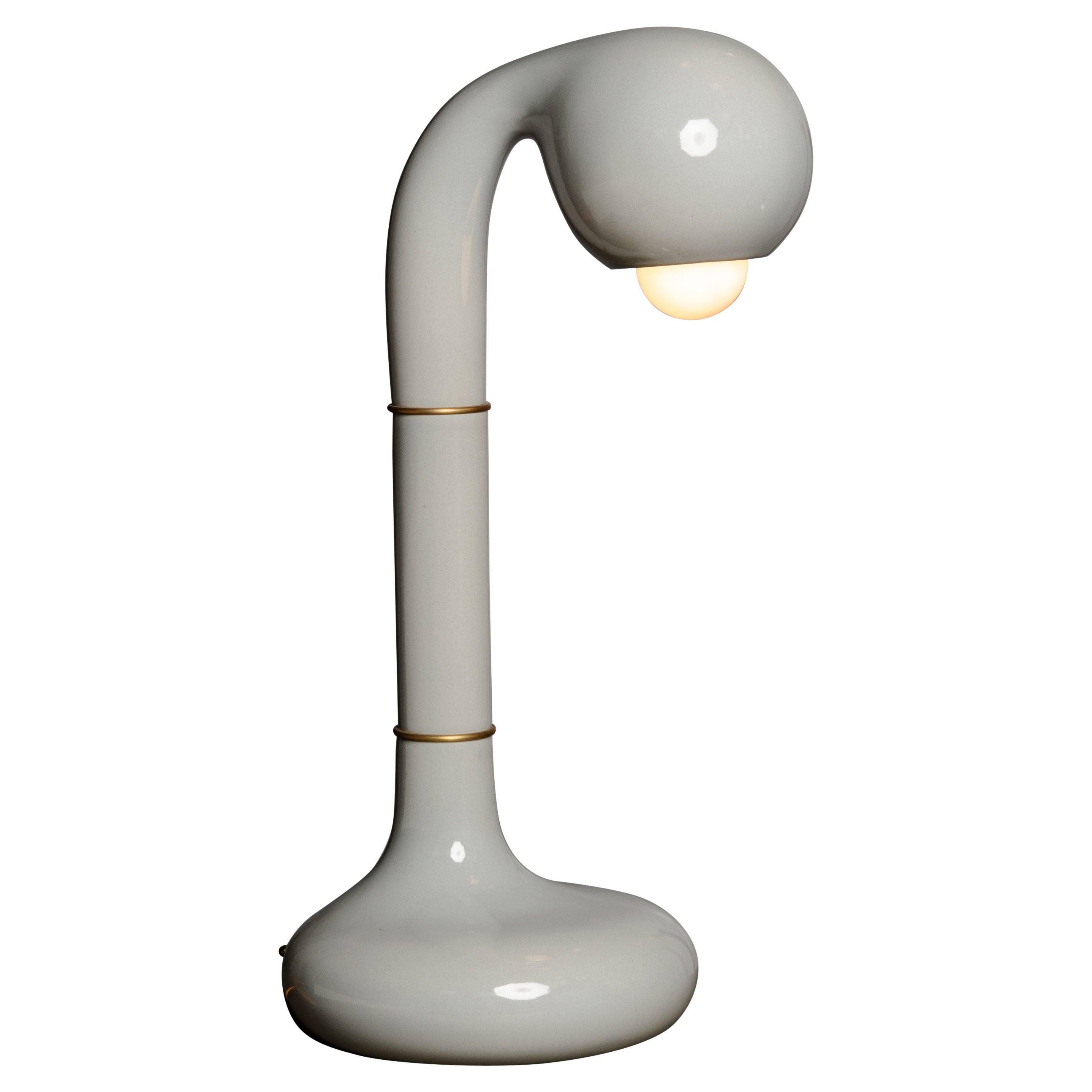 Entler Gloss Moon Grey Table Lamp For Sale
