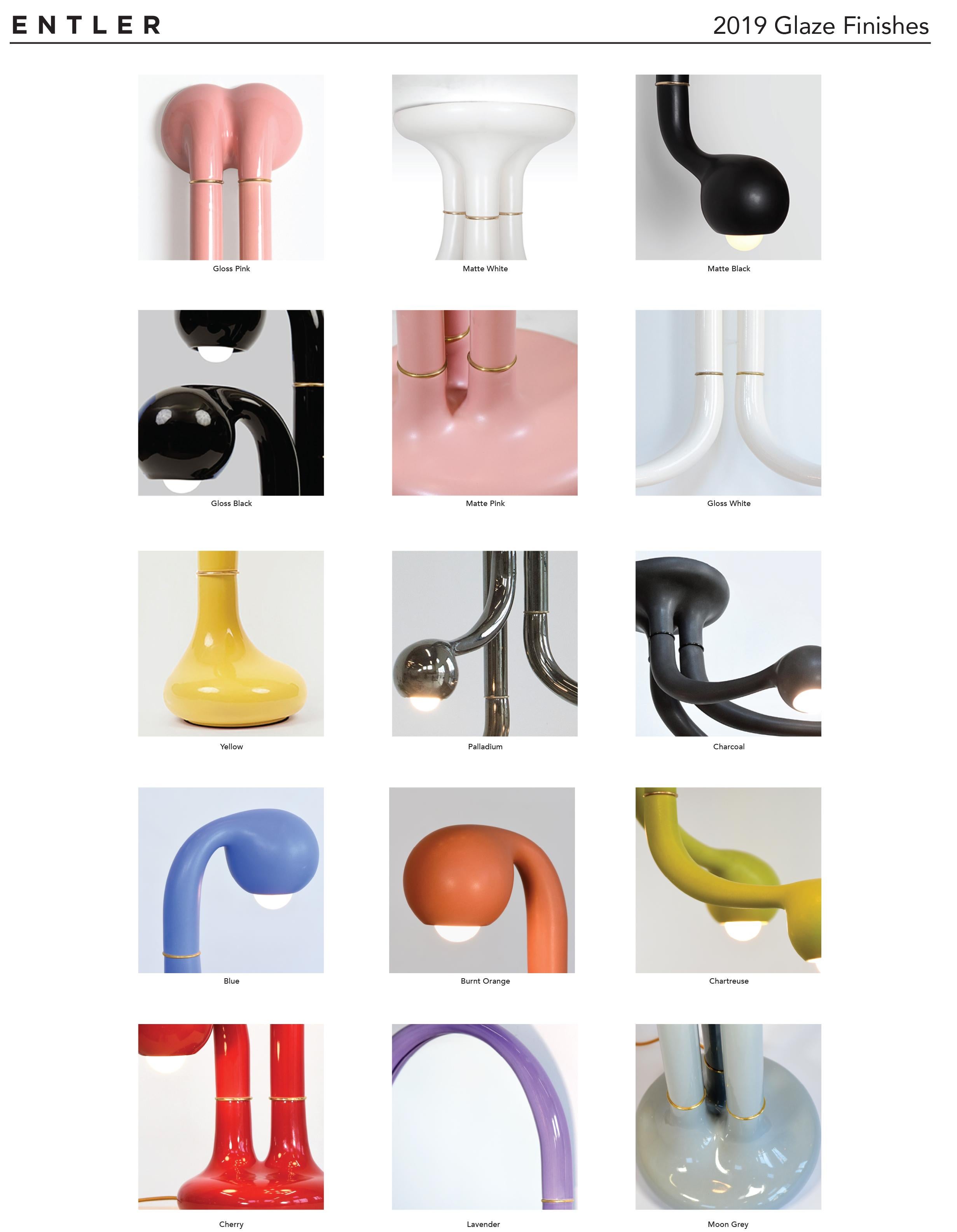 Entler Ceramic Single Globe Table Lamp For Sale 2