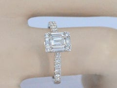 Entourage Ring with Baguette and Brilliant Diamonds