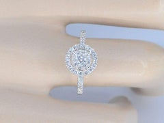 Contemporary 18K Gold 0.65ct Brilliant Cut Diamond Ring, Women's