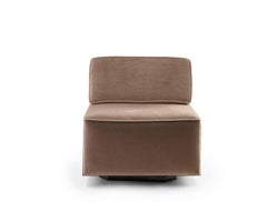 Swivel Bronze Lounge Chair in Mohair, "Entoure Chair" by Lauren Rottet