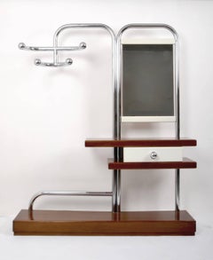 Entrance Clothes Hangers Whit Mirror, Bauhaus Style