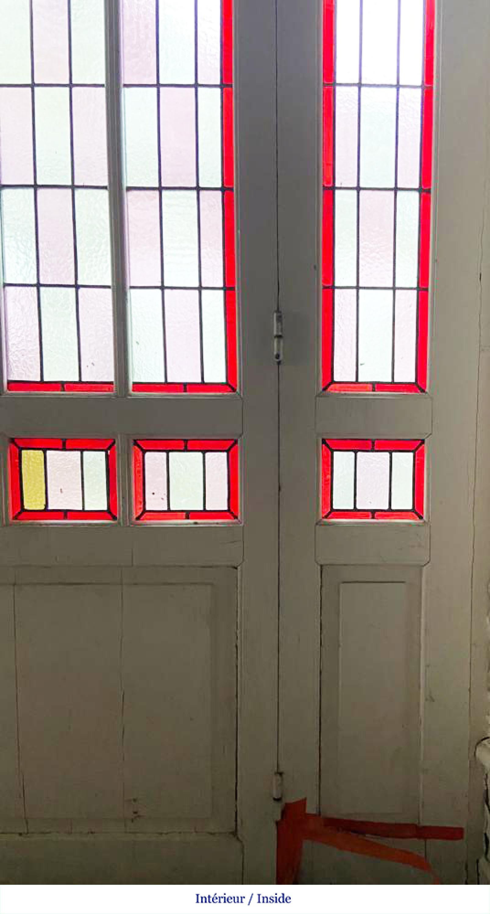 Entrance door and its stained glass surround For Sale 1