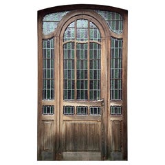 Antique Entrance door and its stained glass surround