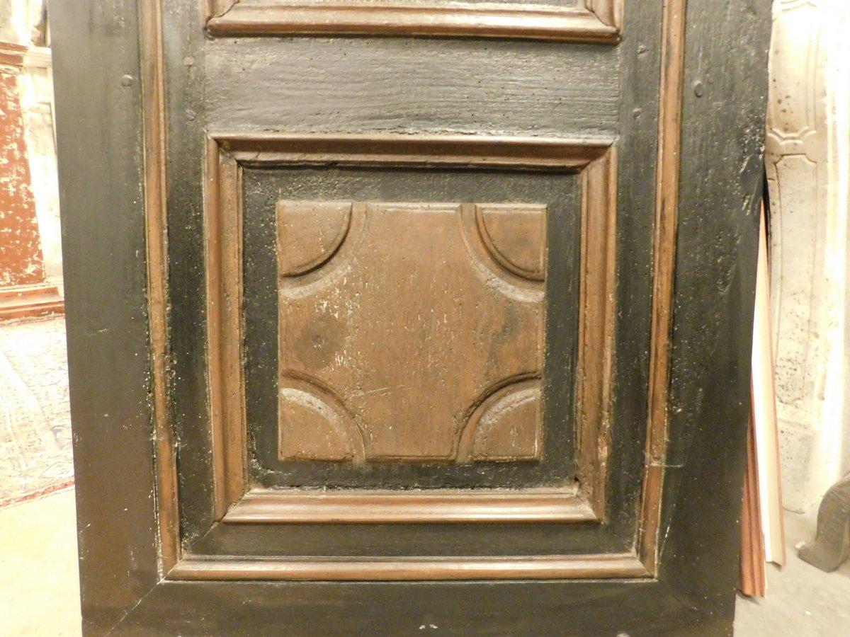 Entrance door, carved and lacquered walnut door, Italy For Sale 1