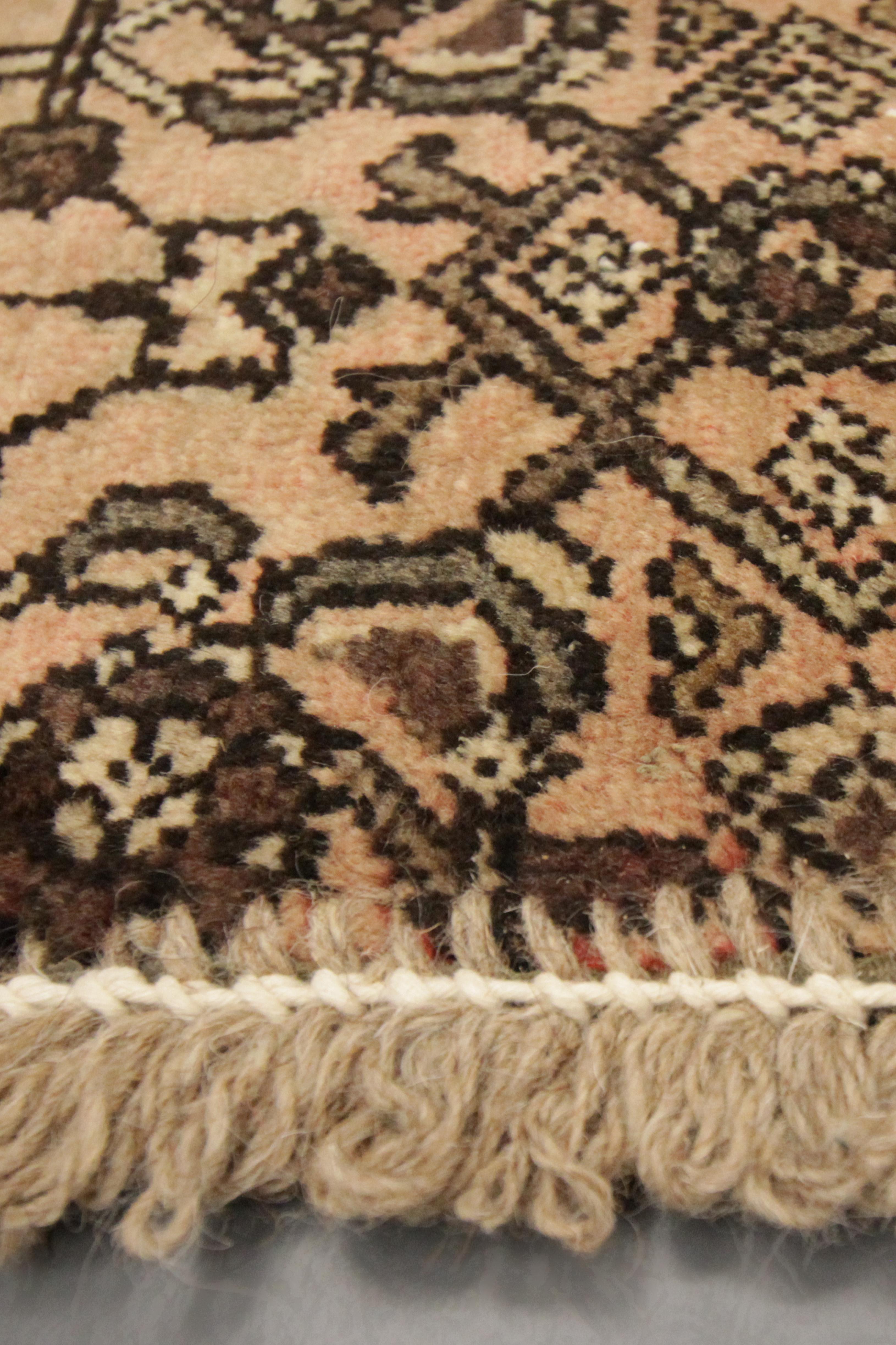 Entrance Mat Handmade Carpet Wool, Traditional Refurbish Oriental Rug Door Mat In Excellent Condition In Hampshire, GB