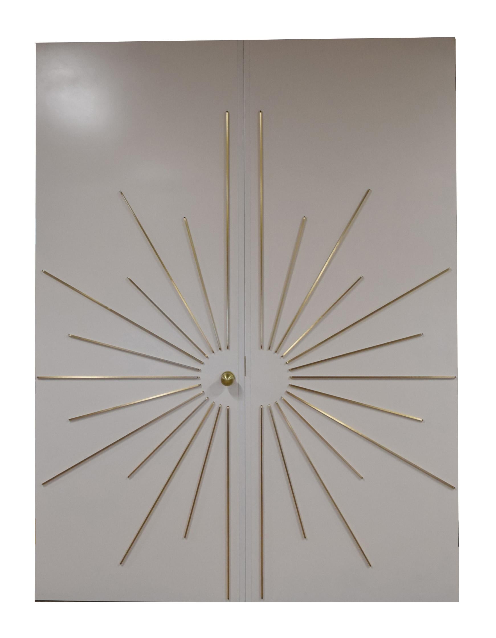Entrance or Passage Way Large Double Door Starburst Hardware Kit In New Condition For Sale In South Charleston, WV