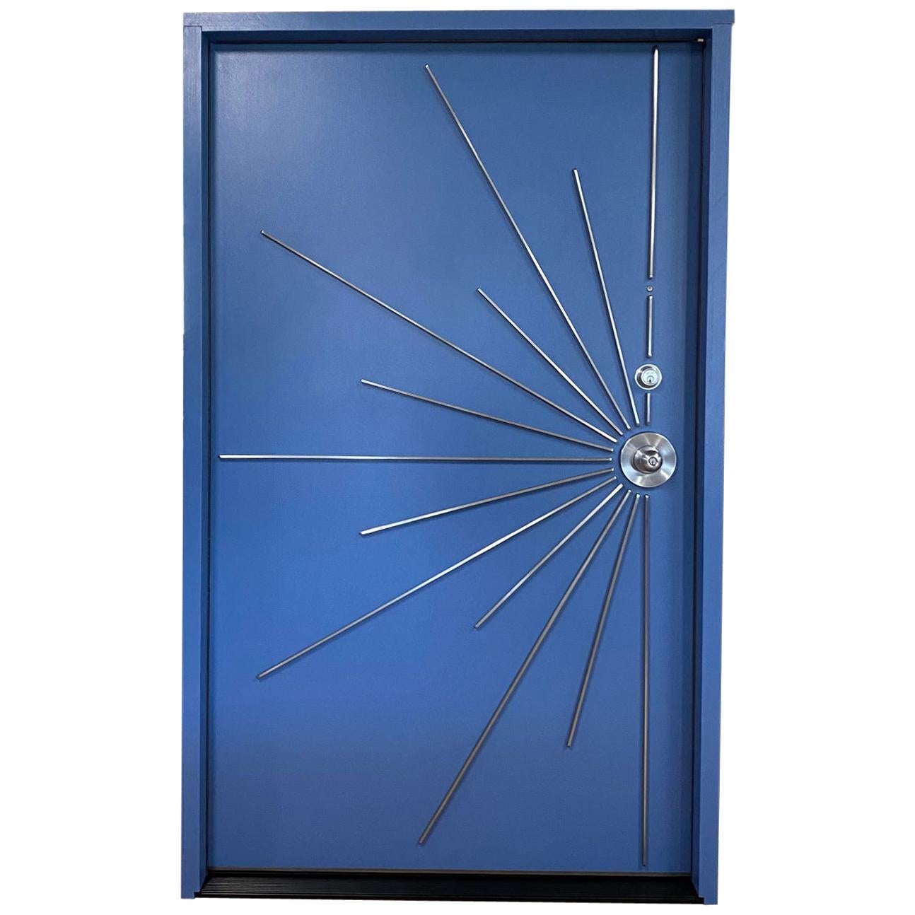 Mid-Century Modern Entrance or Passage Way Large Starburst Door Hardware Kit For Sale