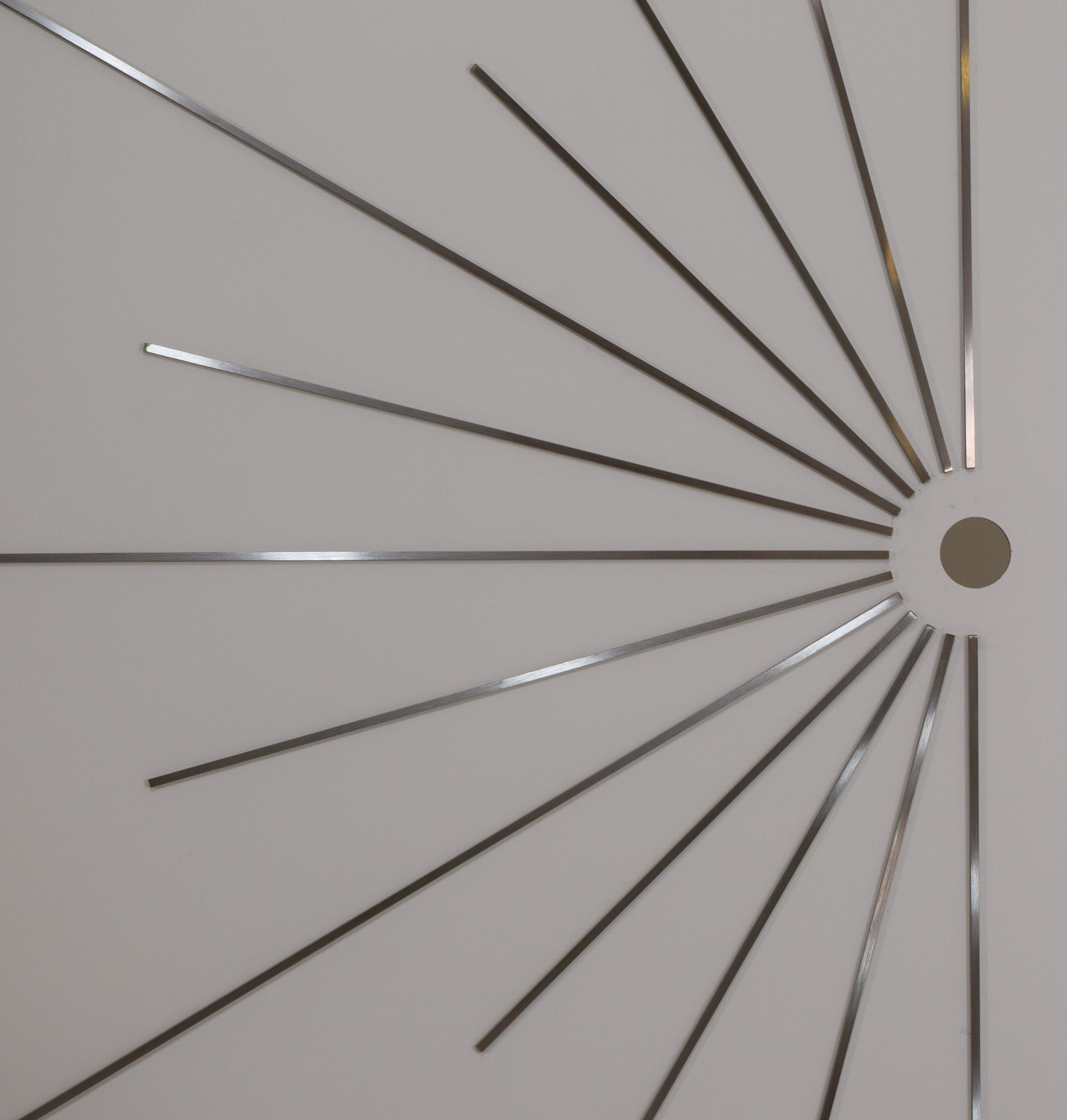 Mid-Century Modern Entrance or Passage Way Large Double Door Starburst Hardware Kit For Sale